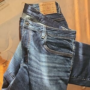 Buffalo David Bitton Blue Slim Straight Jeans